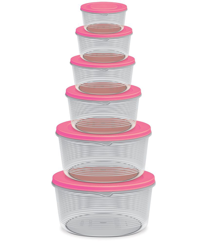    			Milton Store It Plastic Container Set of 6, Pink