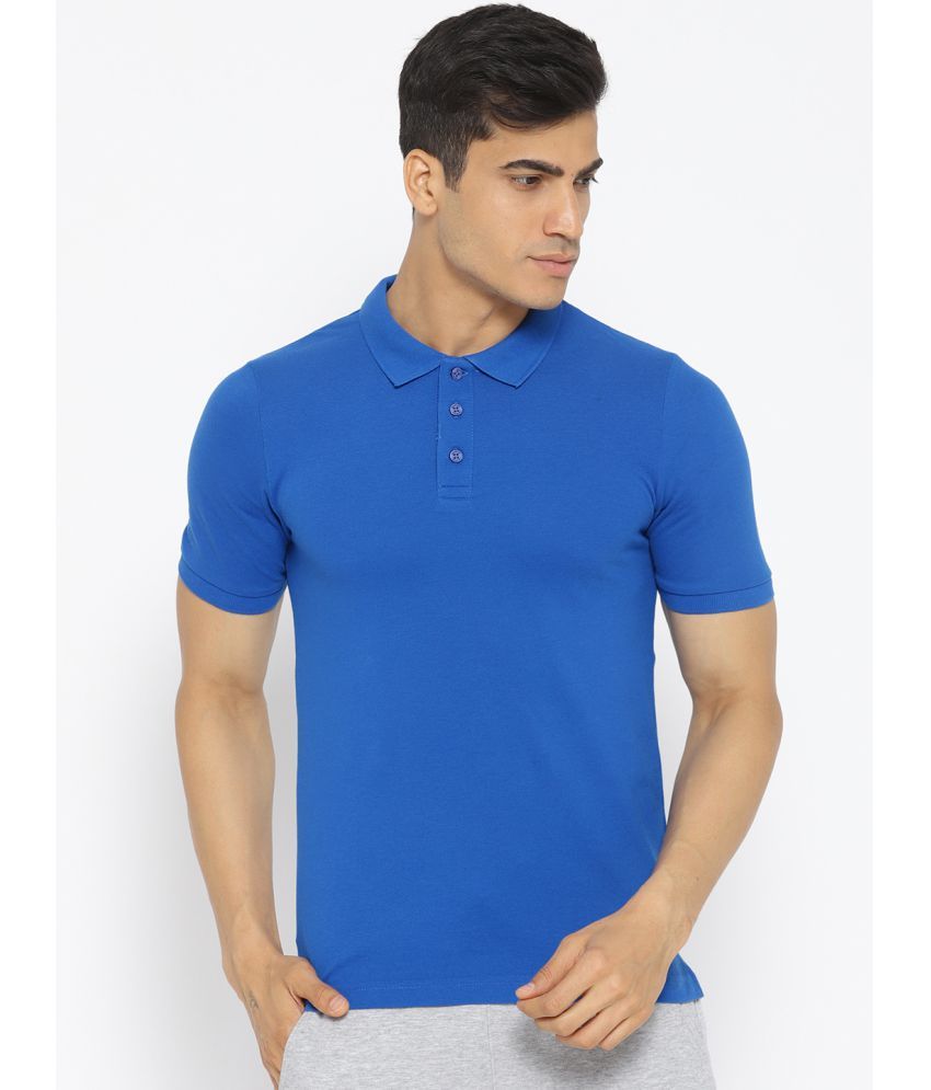     			Alcis - Blue Cotton Regular Fit Men's Sports Polo T-Shirt ( Pack of 1 )