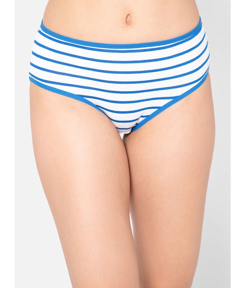     			Clovia Cotton Striped Women's Briefs ( White )