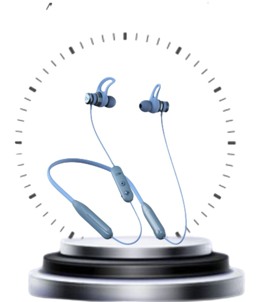 Syska SYSKA NB072 HEADSHET In Ear Bluetooth Neckband 40 Hours Playback IPX5(Splash & Sweat Proof) Viberation alert for calls -Bluetooth V 5.0 Blue