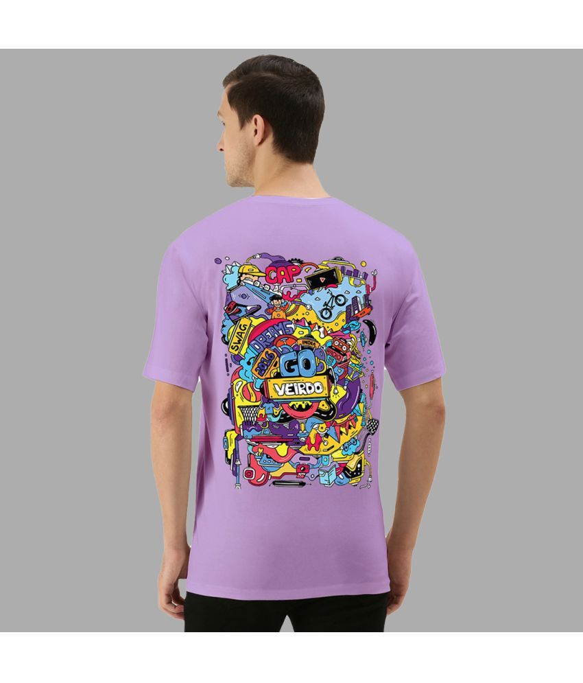 Veirdo - Purple Cotton Oversized Fit Men's T-Shirt ( Pack of 1 ) - Buy  Veirdo - Purple Cotton Oversized Fit Men's T-Shirt ( Pack of 1 ) Online at  Low Price - Snapdeal.com