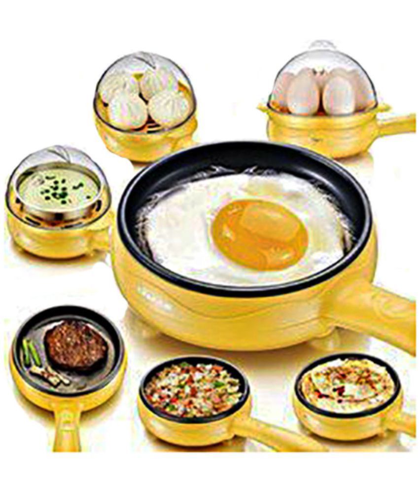     			2 In 1 Multifunctional Steaming Device Frying Pan Egg Boiling Roasting Heating Electric Egg Cooker Poacher Boiler - EGBOR
