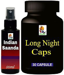 Indian Sana Massage Oil &amp; Long Night Capsule For Men Ling Mota Lamba Karne Ki Dawa Stamina and Size, 50ml Oil, 30 Capsules