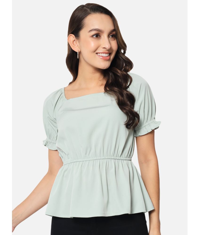     			ALL WAYS YOU - Green Polyester Women's Peplum Top ( Pack of 1 )