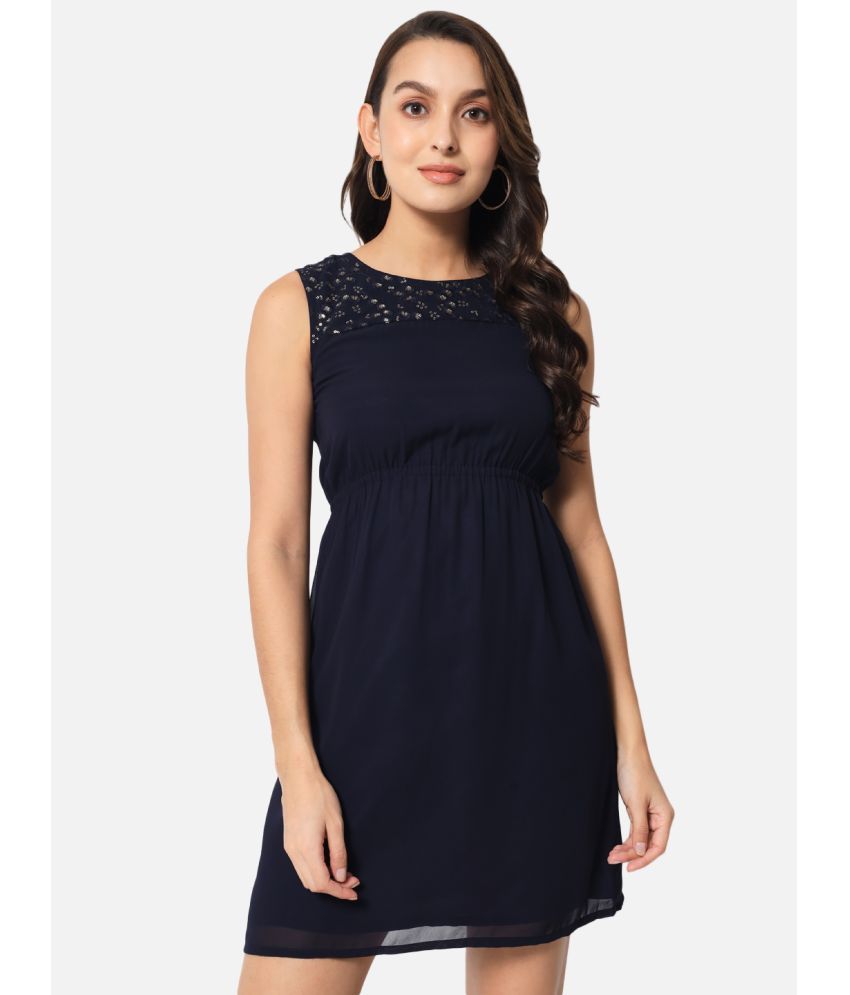     			ALL WAYS YOU - Navy Blue Polyester Women's A-line Dress ( Pack of 1 )