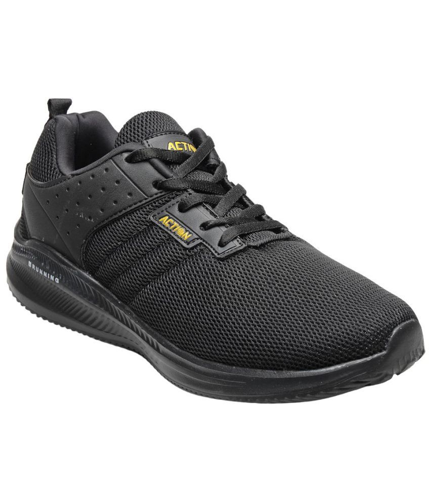     			Action -  Mesh Running shoes  Black Men's Sports Running Shoes