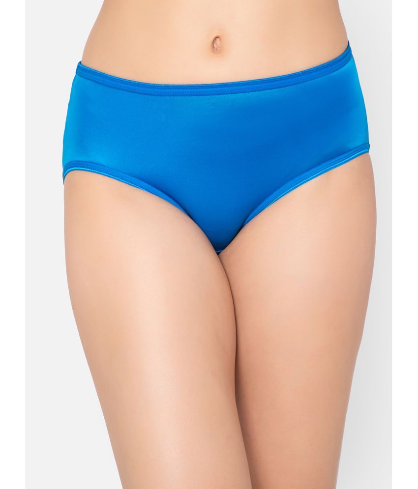     			Clovia - Blue Nylon Solid Women's Briefs ( Pack of 1 )