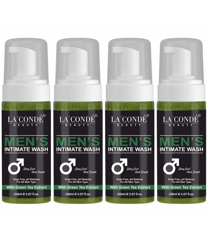     			La'Conde Reduce Bad Odour with Green Tea Extract Men's Intimate Wash Green 150 Pcs Pack of 4