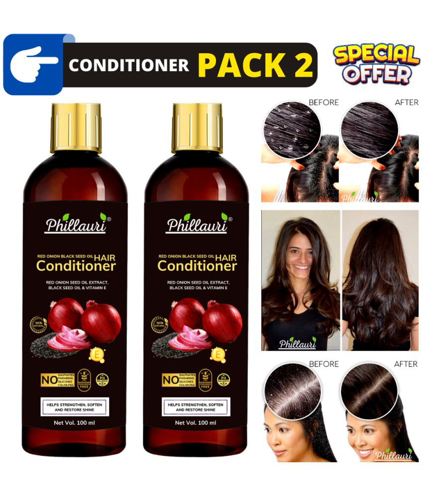     			Phillauri Red onion Blackseed Conditioner For Smooth and Shine (100 ml) Pack of 2