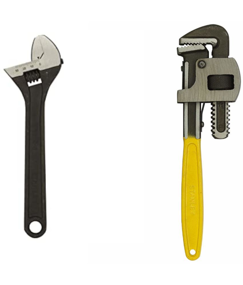     			Stanley 2 Hand Tool Combo Adjustable Wrench 250Mm-10" (Stmt74895-8)/Pipe Wrench 300Mm-12" (71-642)