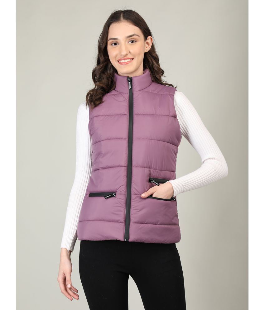 Chkokko - Polyester Purple Quilted/Padded Jackets