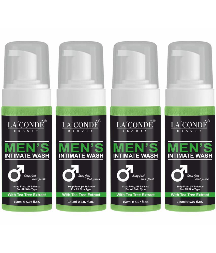     			La'Conde Reduce Bad Odour with Tea Tree Extract Men's Intimate Wash Green 150 Pcs Pack of 4