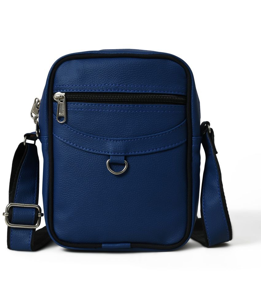     			MATRICE - Blue Solid Messenger Bag