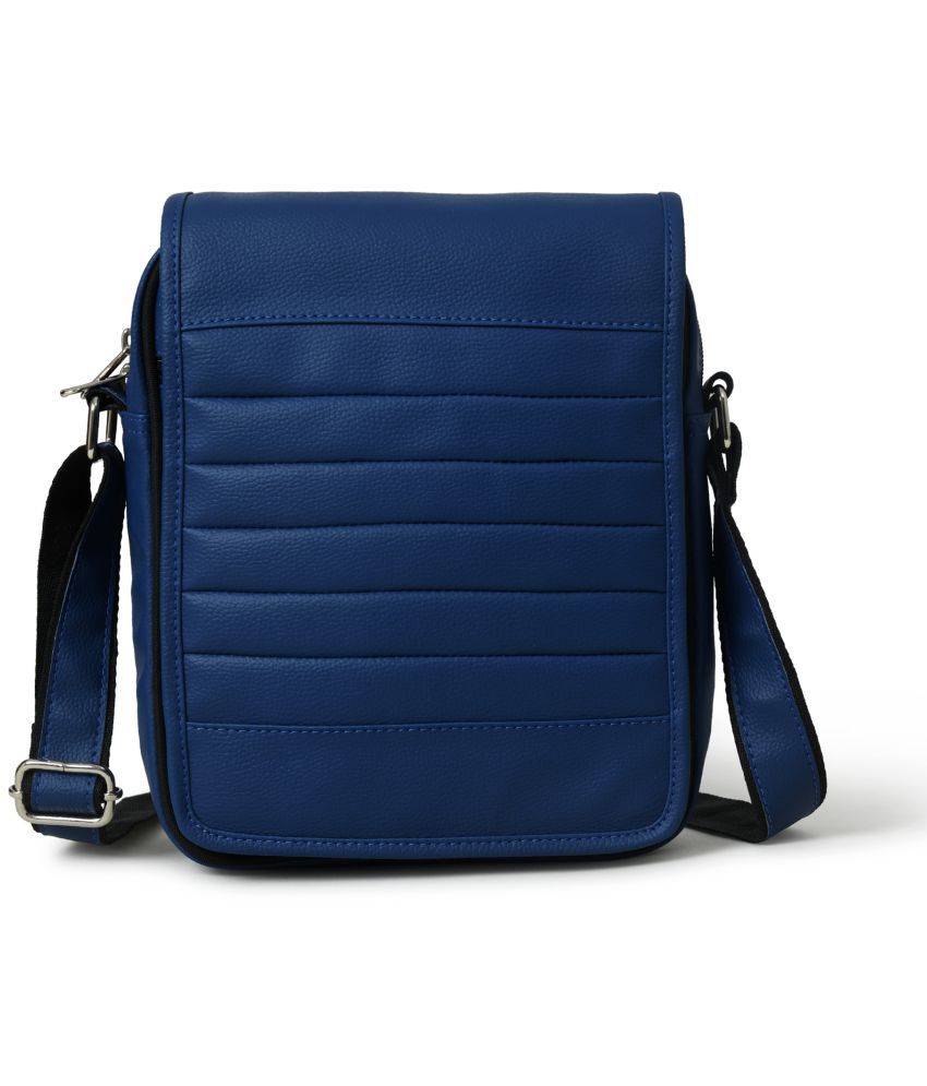     			MATRICE - Blue Solid Messenger Bag