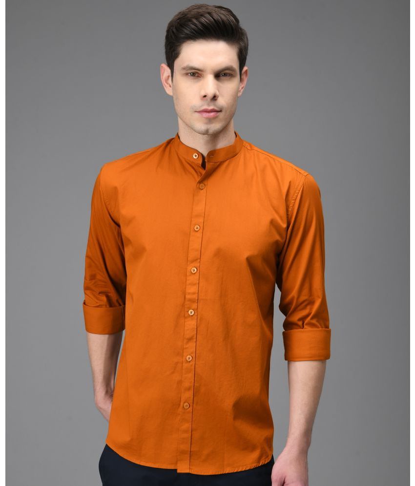     			KIBIT - Orange 100% Cotton Slim Fit Men's Casual Shirt ( Pack of 1 )