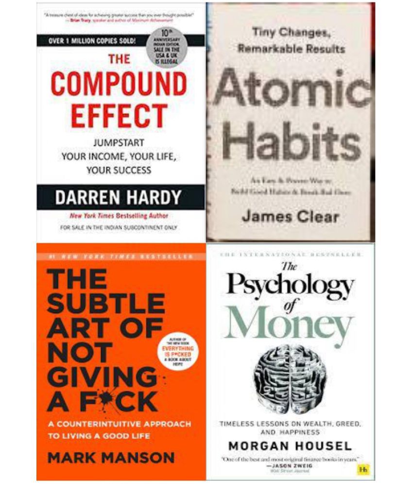     			The Psychology of Money + Atomic Habit + compound effect + The Subtle Art 4 book in combo