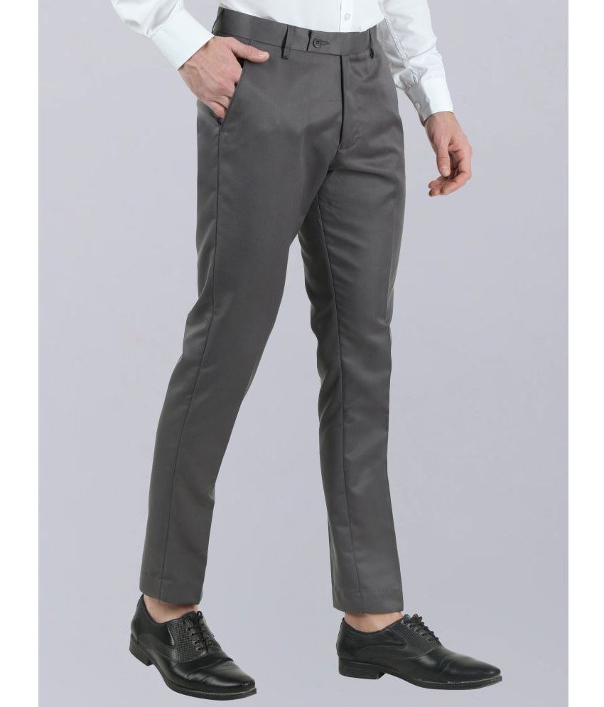     			VEI SASTRE Dark Grey Slim Formal Trouser ( Pack of 1 )