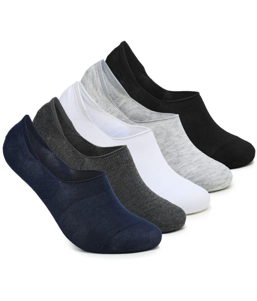     			thrifkart - Cotton Men's Self Design Multicolor No Show Socks ( Pack of 5 )