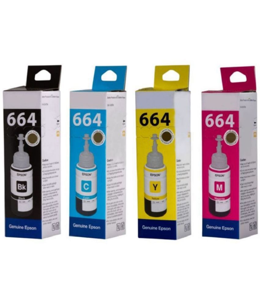     			zokio 664 L200 EPS0N Multicolor Pack of 4 Cartridge for Refill For EPS0N T664 L100 , L110 , L130 , L200 , L210 , L220 , L300 , L1300 , L310 , L350 , L360