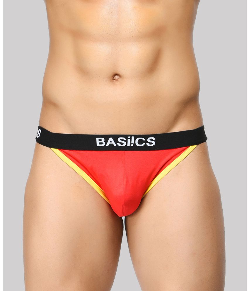     			BASIICS By La Intimo - Red BCSBR02 Spandex Men's Briefs ( Pack of 1 )