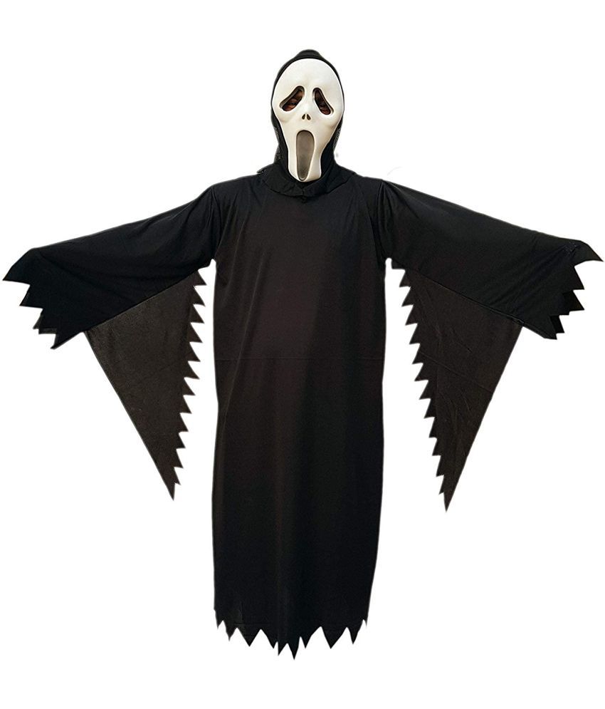     			Kaku Fancy Dresses Black Horror Ghost Halloween Costume/California Cosplay Costume -Black, 14-18 Years, For Boys & Girls