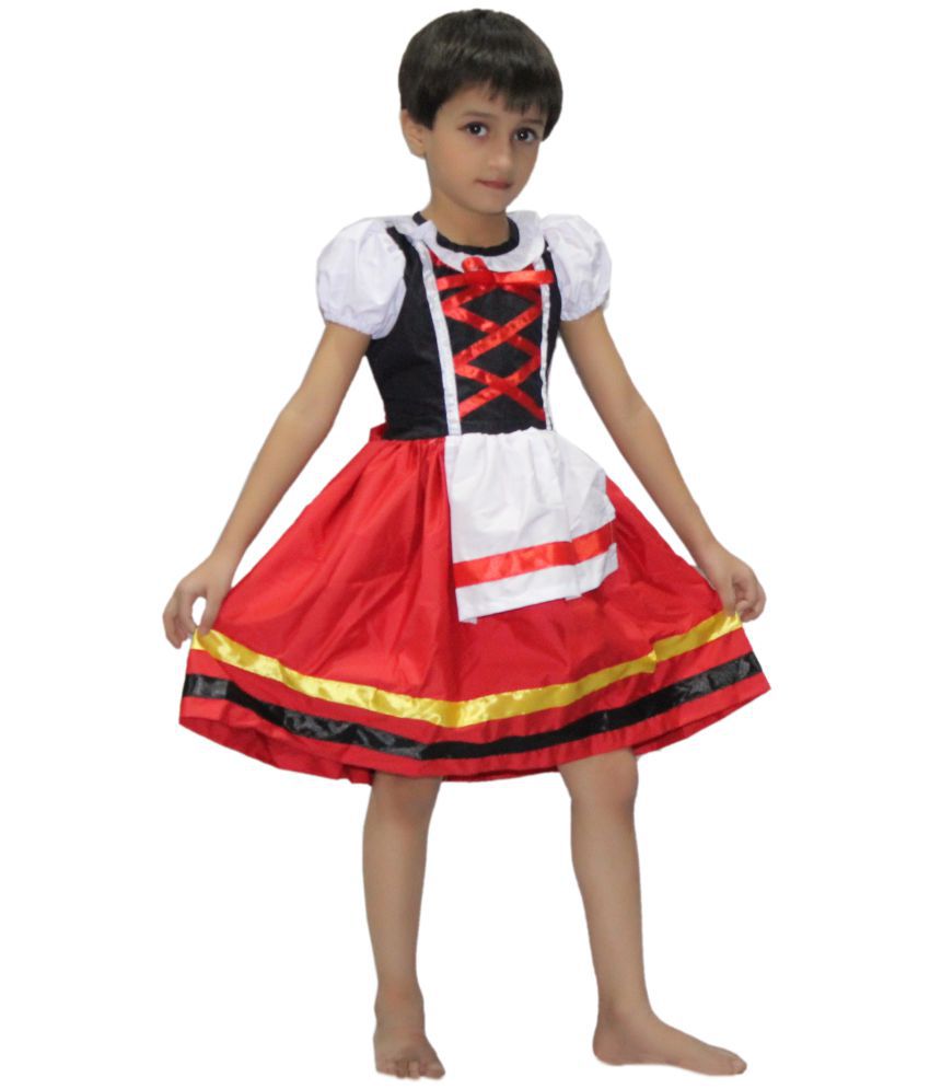     			Kaku Fancy Dresses German Girl Costume for Kids/Oktoberfest Beer Costume/Cosplay Costume for Girls/California Costume -Multicolor, 14-18 Years, for Girls
