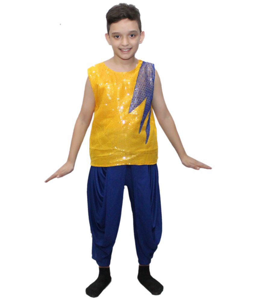     			Kaku Fancy Dresses Indo Western Dhoti Costume -Blue 7-8 Years (Only Dhoti), For Boys