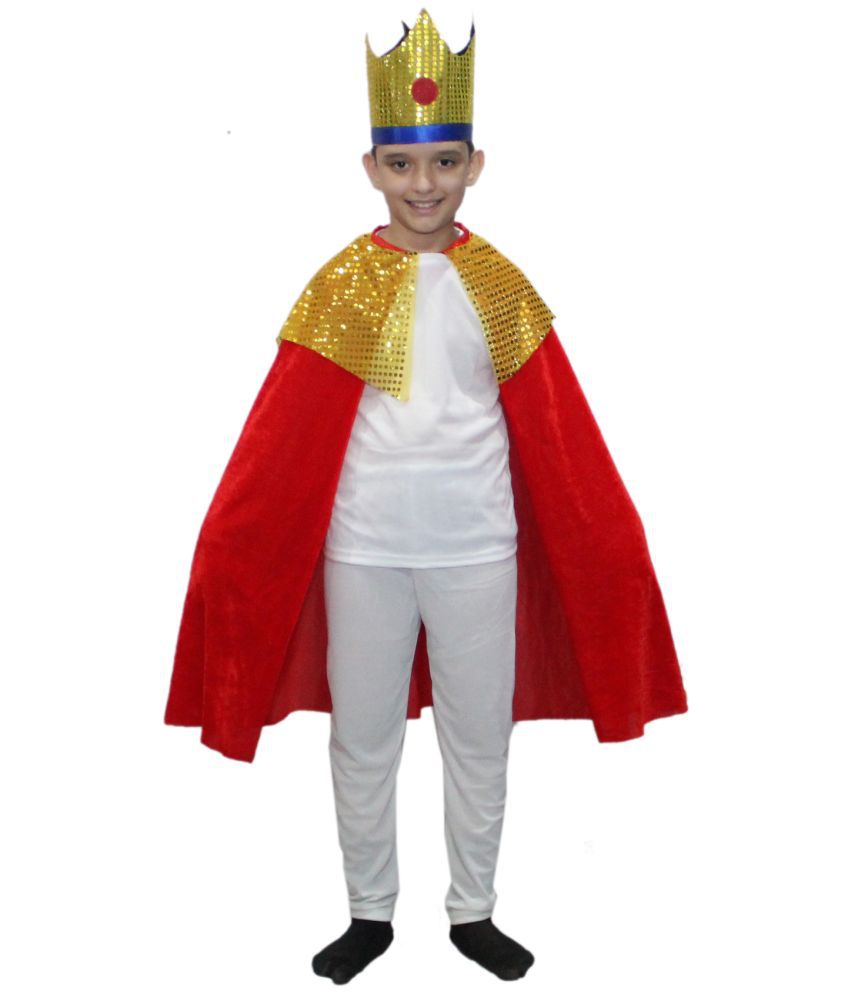     			Kaku Fancy Dresses King Robe/Cloak King Robe/California Costume -Red, 7-8 Years, for Boys