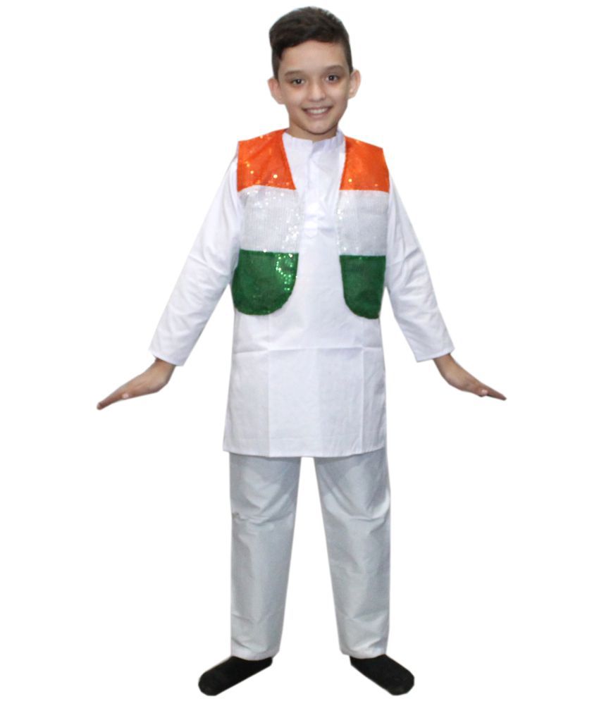     			Kaku Fancy Dresses Tricolor Jacket For Independence Day/Republic Day Costume -Tricolor, 5-6 Years, For Boys & Girls