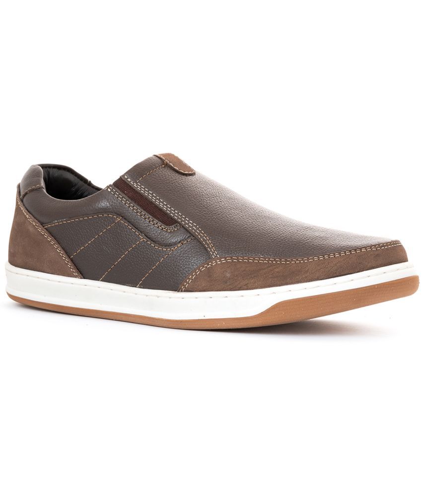     			Khadim's - Brown Men's Slip-on Shoes