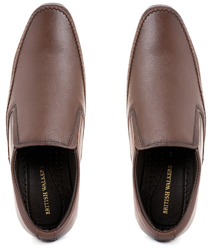     			Khadim's - Brown Men's Slip On Formal Shoes
