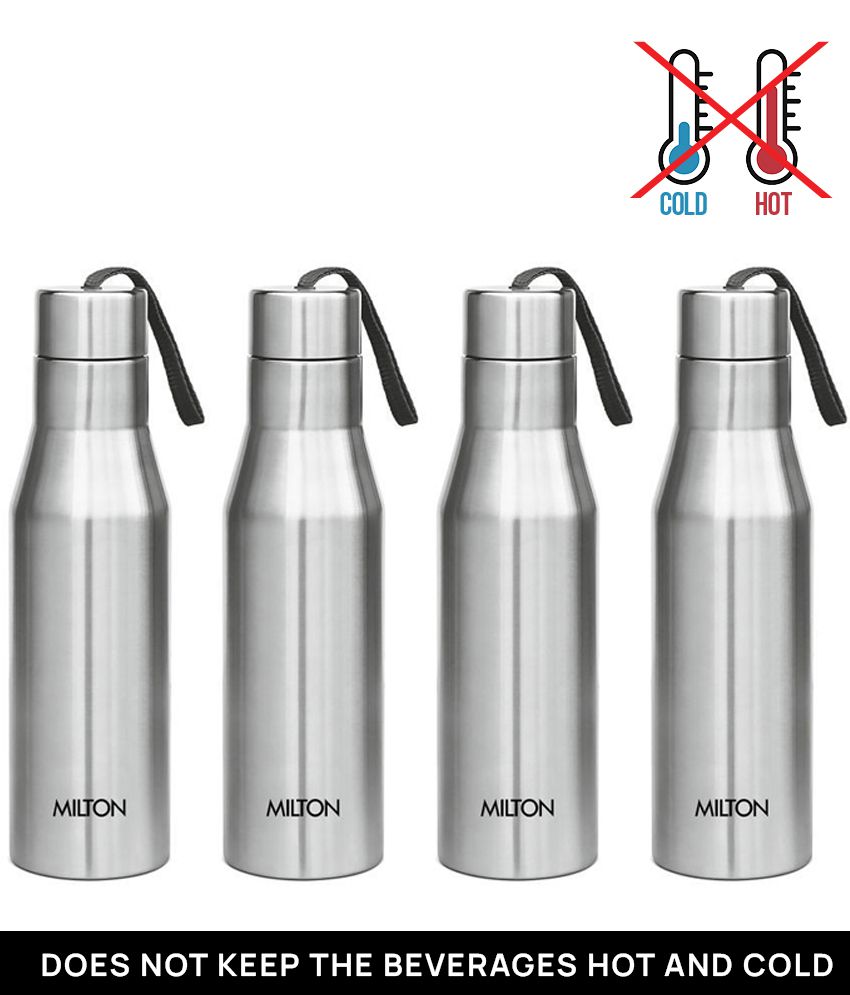     			Milton Super 1000 Single Wall Stainless Steel Bottle, Set of 4, 1000 ml Each, Silver | 100% Leak Proof | Office Bottle | Gym Bottle | Home | Kitchen | Hiking | Treking Bottle | Travel Bottle
