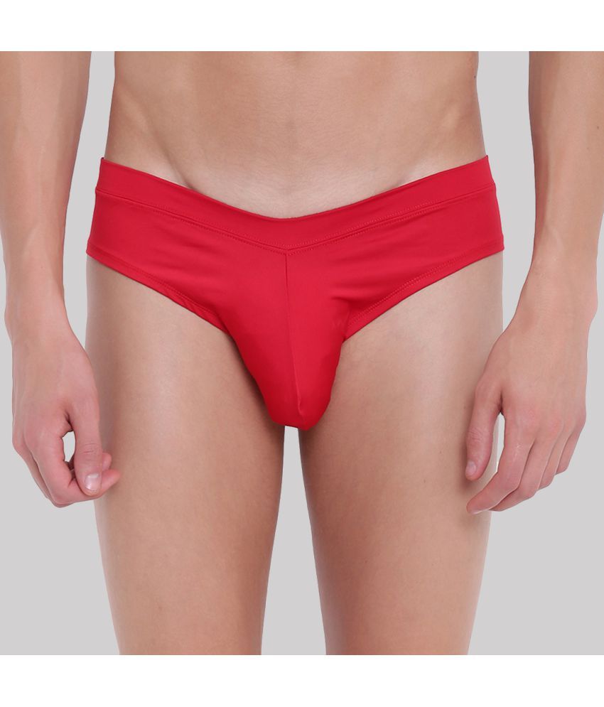     			BASIICS By La Intimo Pack of 1 Polyester Briefs For Men's ( Red )