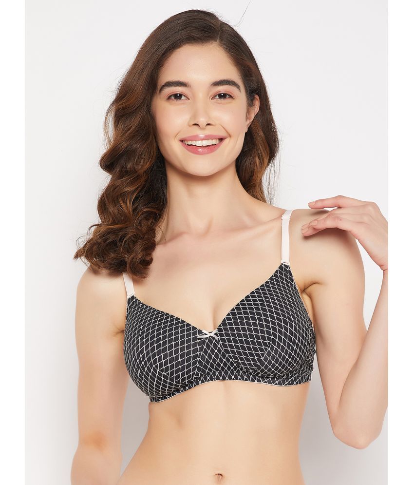     			Clovia Nylon Lightly Padded Women's T-Shirt Bra ( Black )