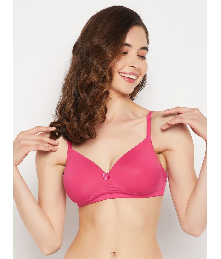     			Clovia Nylon Lightly Padded Women's T-Shirt Bra ( Pink )