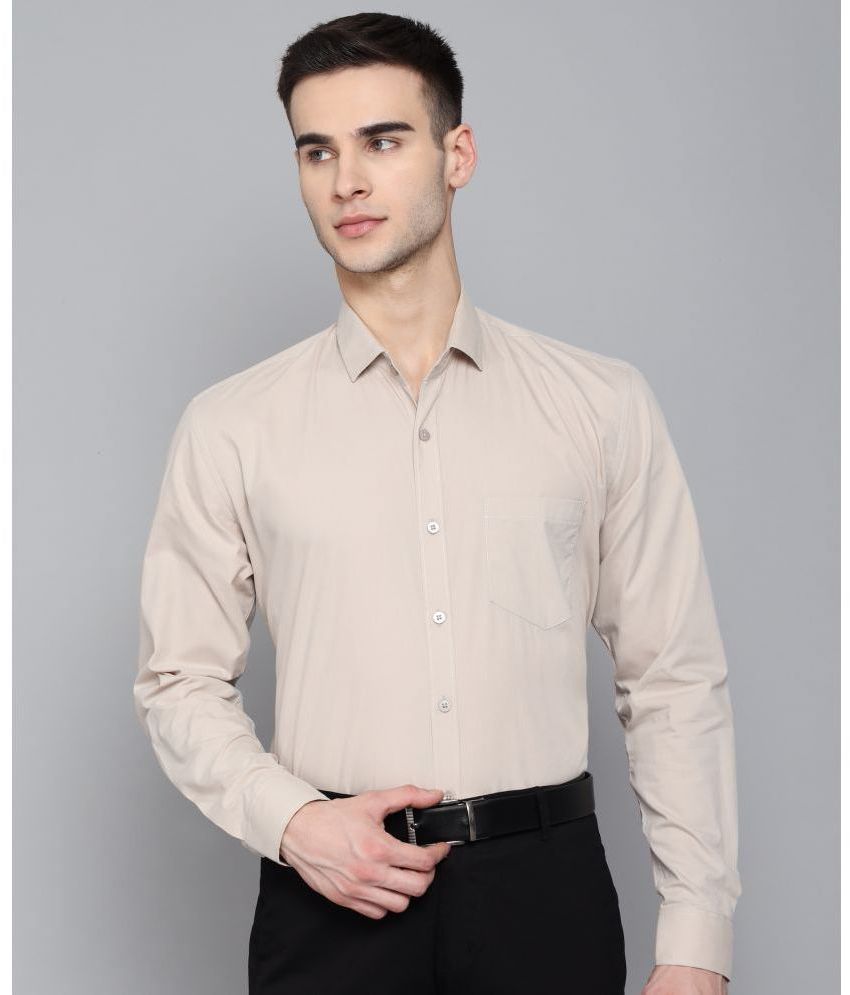     			KIBIT - Beige Cotton Slim Fit Men's Formal Shirt ( Pack of 1 )
