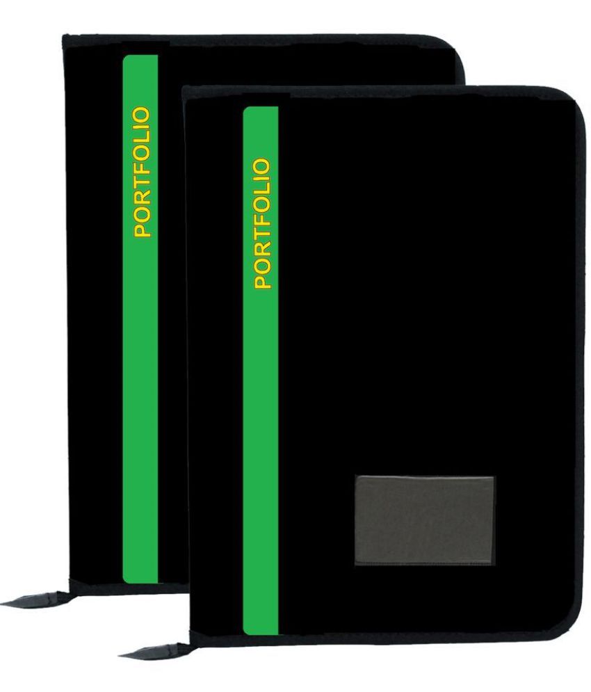     			Kopila - Green Zip Folder ( Pack of 2 )