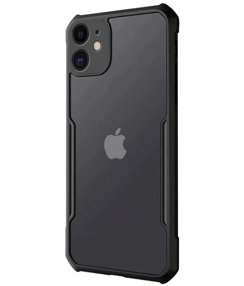     			NBOX - Black Rubber Bumper Cases Compatible For Apple iPhone 11 ( Pack of 1 )