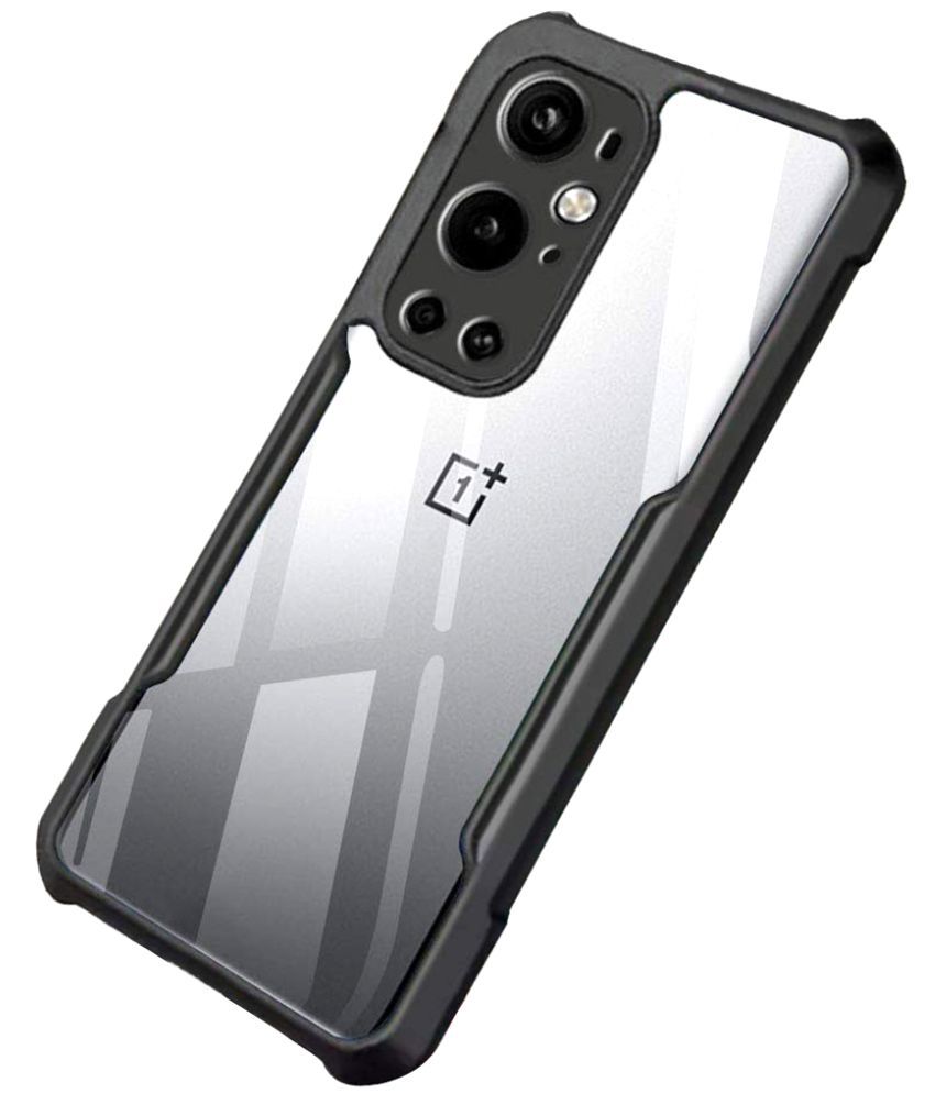     			NBOX - Black Rubber Bumper Cases Compatible For Oneplus 9pro ( Pack of 1 )