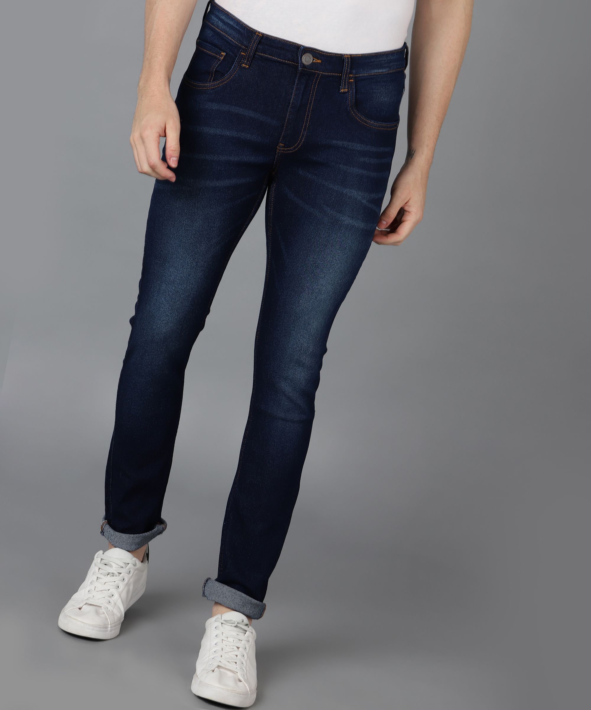     			Urbano Fashion - Dark Blue Denim Skinny Fit Men's Jeans ( Pack of 1 )
