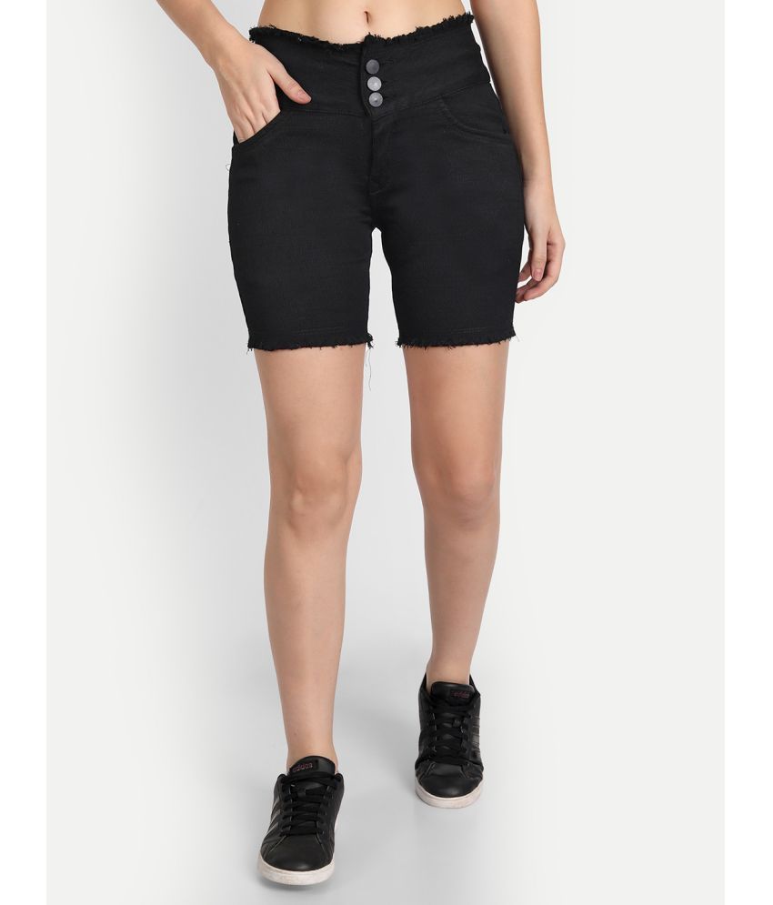     			AngelFab Denim Cut-Offs - Black