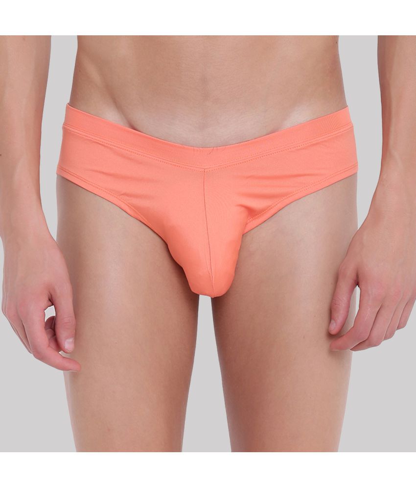     			BASIICS By La Intimo - Orange BCSSS03 Polyester Men's Briefs ( Pack of 1 )