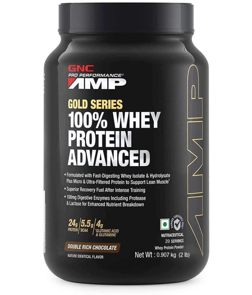     			GNC AMP Gold Series 100% Whey Protein Advanced- Double Rich Chocolate | 2 lbs