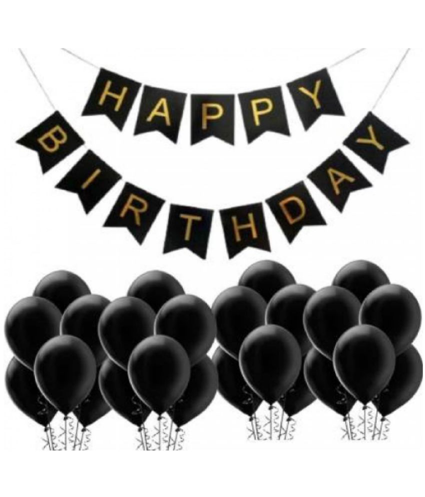     			Jolly Party  Happy Birthday Balloons Decoration Kit 43 Pcs Set  Banner & Latex Metallic Balloons