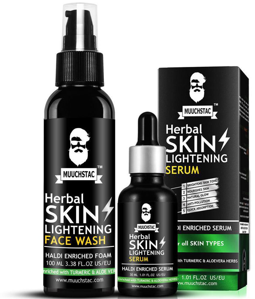     			Muuchstac Herbal Skin Lightening Face Wash 100ml & Face Serum Combo for Men 30ml (Pack of 2)
