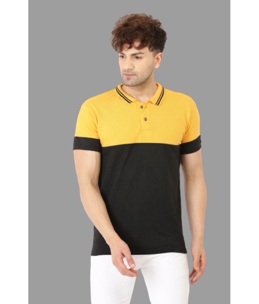     			Leotude - Mustard Cotton Blend Regular Fit Men's Polo T Shirt ( Pack of 1 )