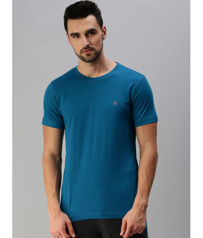     			ONN - Indigo Cotton Blend Regular Fit Men's T-Shirt ( Pack of 1 )