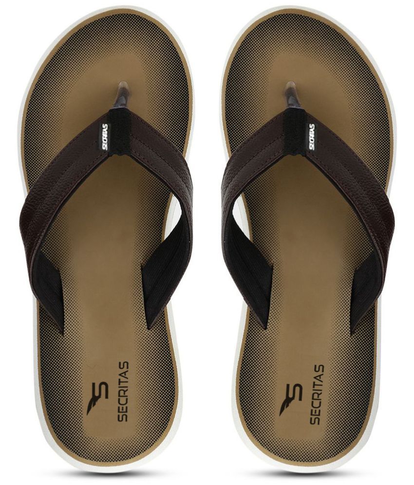     			Secritas - Brown Men's Thong Flip Flop