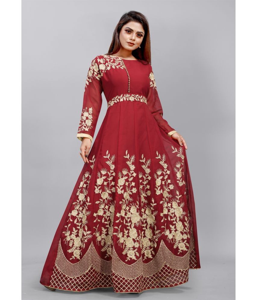     			Aika - Red Georgette Women's Gown ( Pack of 1 )