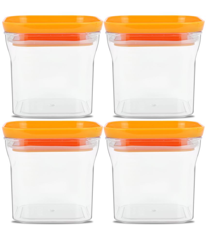     			HomePro - Round Container | Airtight | Silicone Cap | Blue | Plastic Utility Container | Set of 4 - 500 ml
